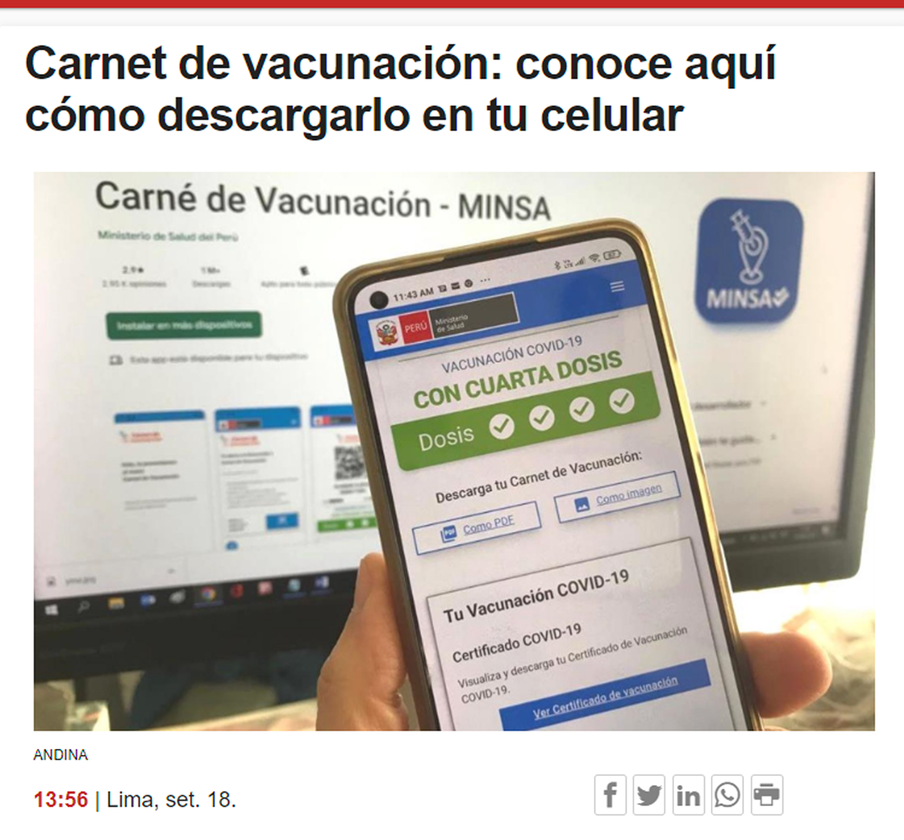 El producto en uso real, cubierto por medios