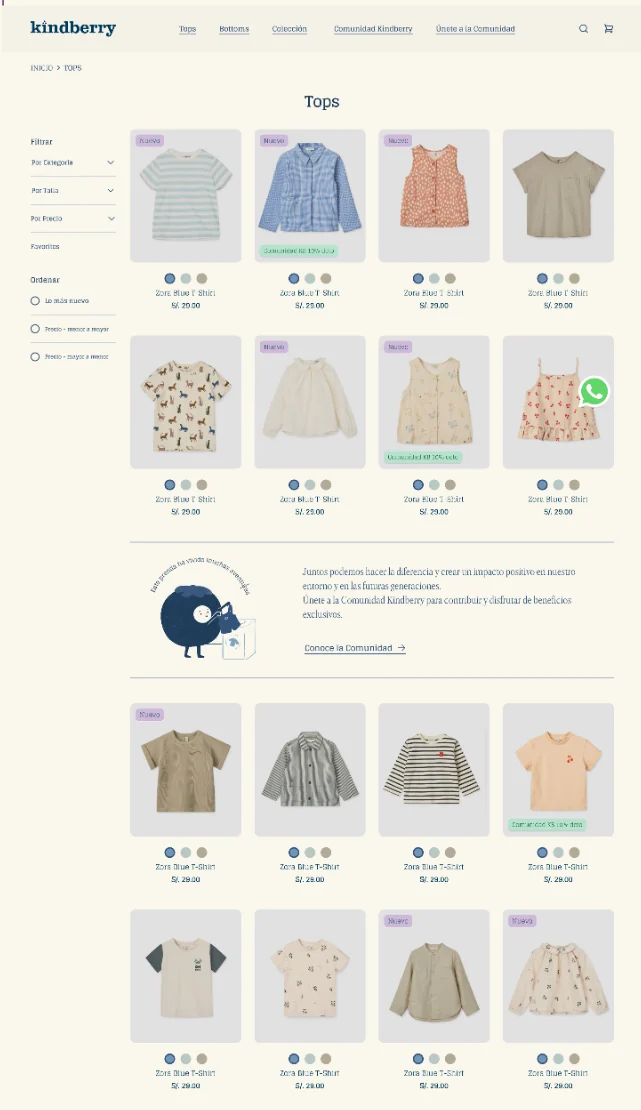 Catalogue excerpt: filters, variants and the community connection.